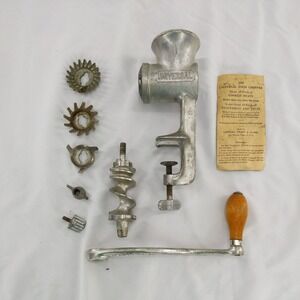 Vintage Universal No. 1 Meat Grinder Food Chopper 3 Blades~ Made in USA